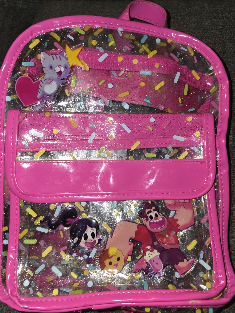 Kids Clear Pink Character Backpack - Wreck It Ralph